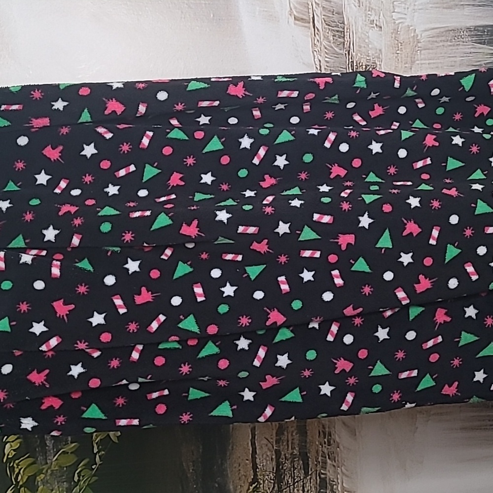 Holiday Home winter themed warm fuzzy black blanket bright unicorn candy canes